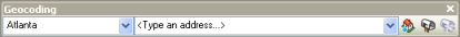 Type address on Geocoding toolbar