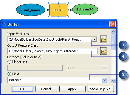 Filling in Buffer tool parameters