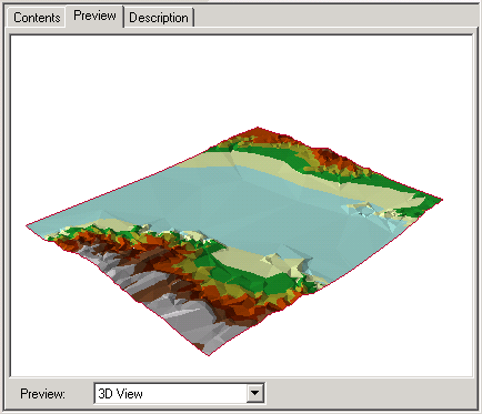 The full extent of the data in the 3D preview