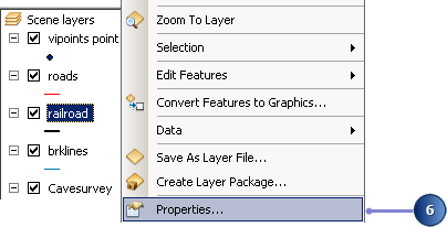 Open the layer properties for railroad