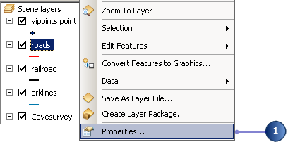 Open the layer properties for roads