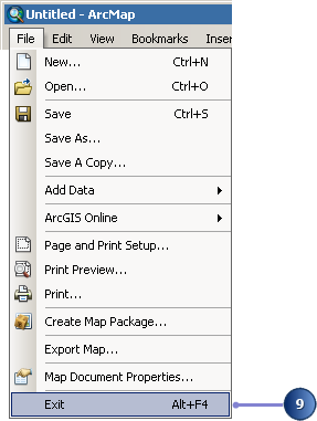 Exit ArcMap