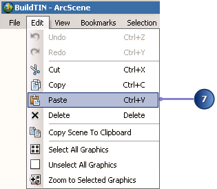 Paste the elements into ArcScene from ArcMap