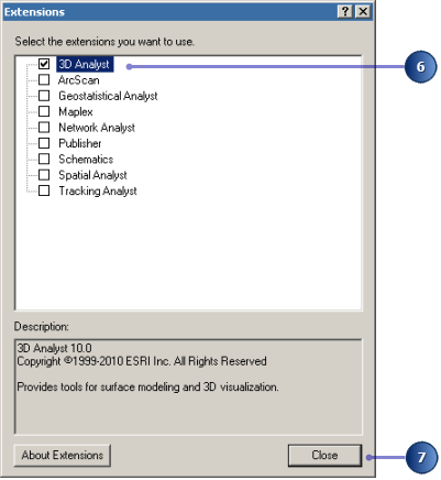 Enable the 3D Analyst extension