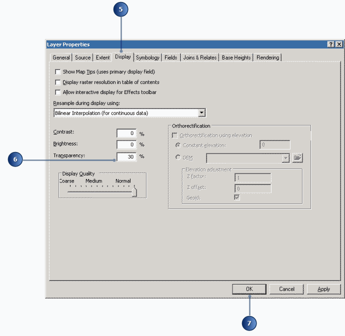 Set layer transparency