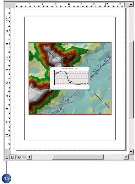 Profile graph added to map layout