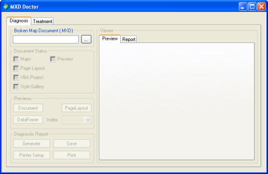 MXD Doctor 对话框 MXD Doctor 对话框