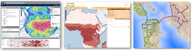 在 GIS Web 地图中显示为地图图层的分析结果。