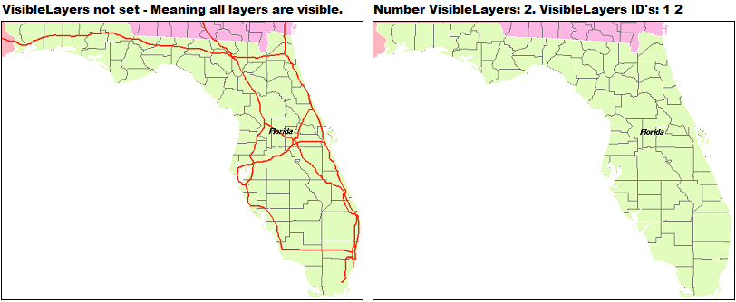 Example of setting the VisibleLayers Property.