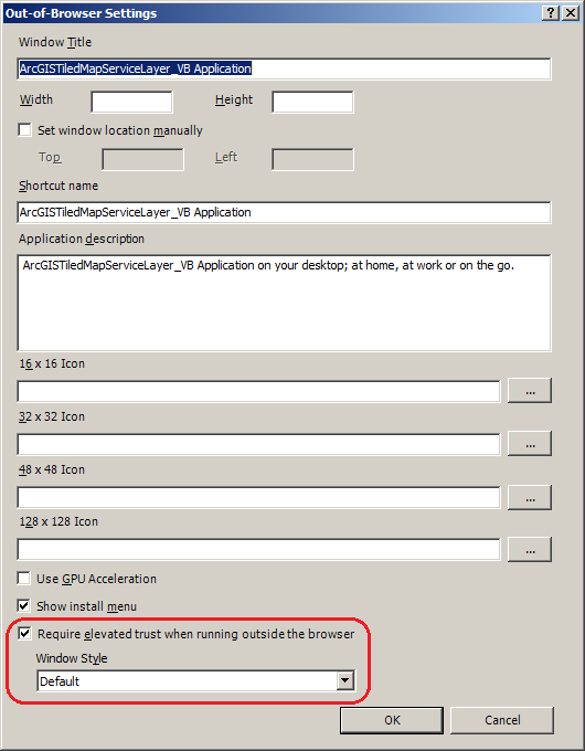 Modifying the trust settings for a Silverlight application in Visual Studio part2.