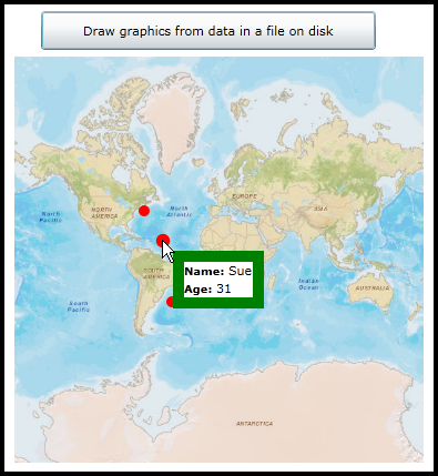 Draw Graphics with MapTips from data in a file on disk.