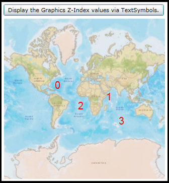 Demonstrating changing the Z-Index values to see their effect on display in the Map.