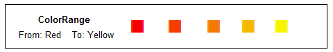ColorRange example for the symbol going from Red to Yellow.